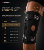 NEENCA Genouillère avec charnières articulées – maintien stable pour douleurs de la rotule, des tendons et du ménisque
