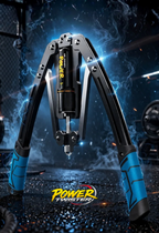 Power twister hidráulico azul, aparelho para braços e peito regulável de 10 a 200 kg