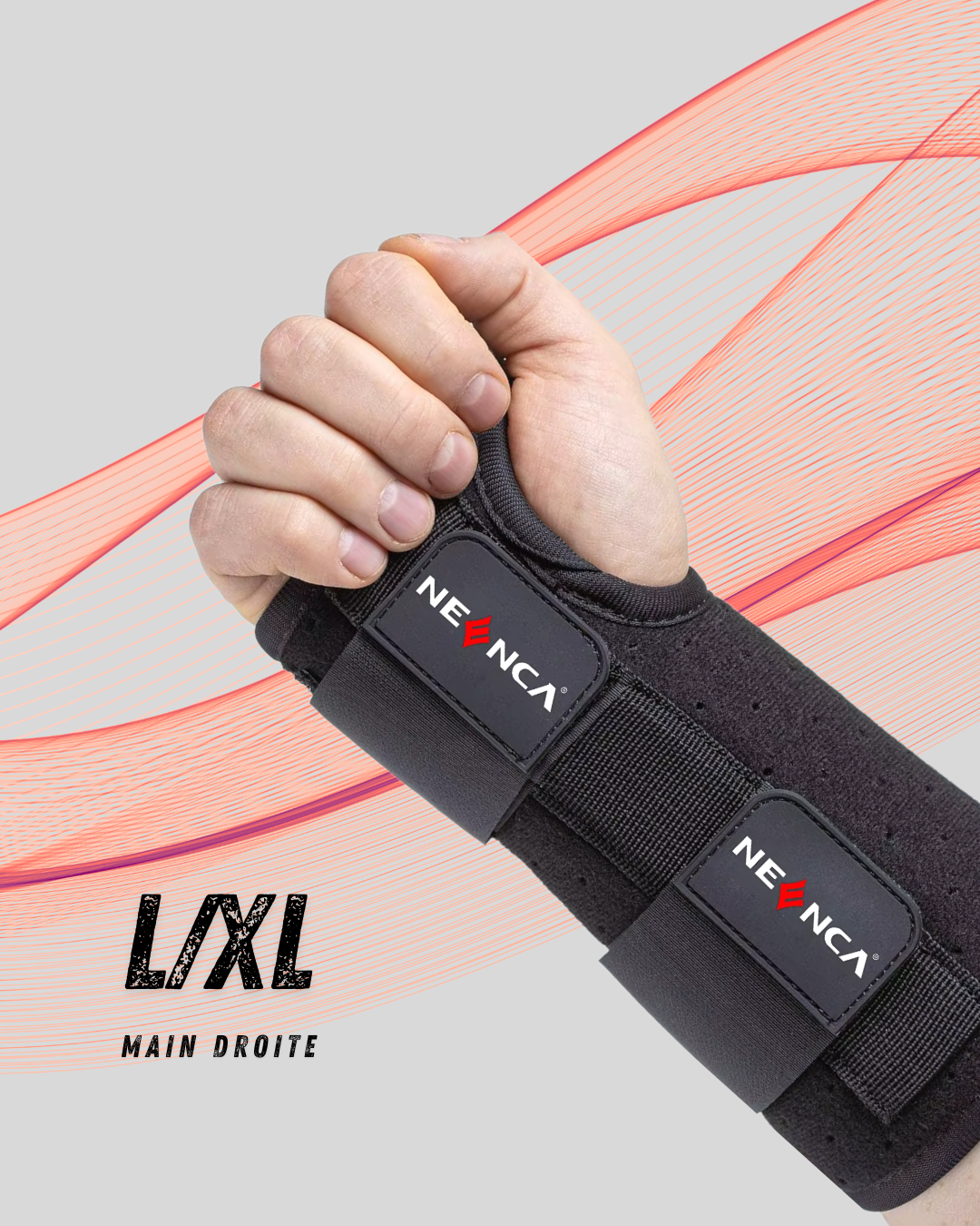 Attelle de poignet NEENCA – Orthèse avec attelle rigide pour canal carpien et arthrite