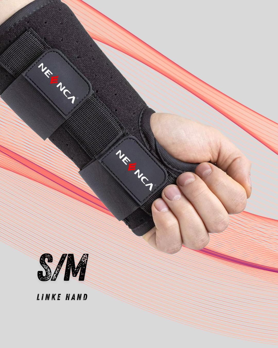 Attelle de poignet NEENCA – Orthèse avec attelle rigide pour canal carpien et arthrite