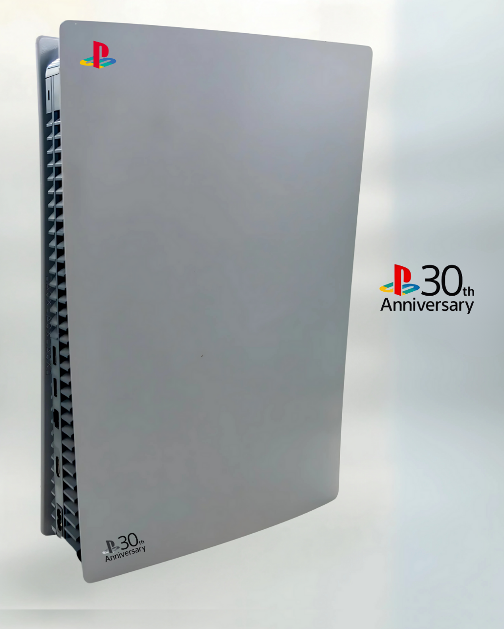 Faceplate PS5 (Façade / Coque) Rétro Gris – Style 30th Anniversary, Compatible PS5 Standard, Slim & Pro