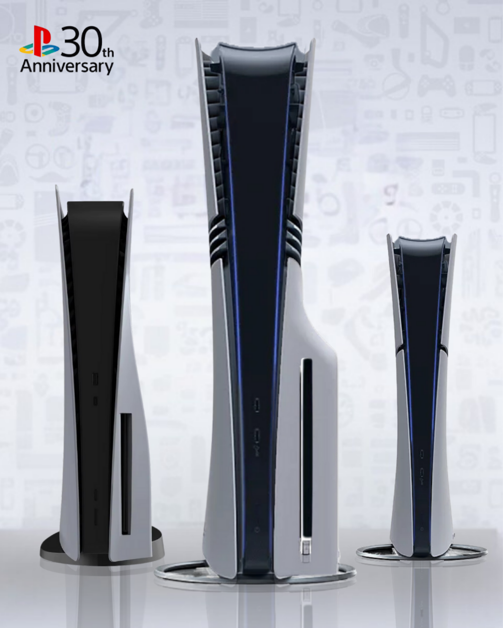 Faceplate PS5 (Façade / Coque) Rétro Gris – Style 30th Anniversary, Compatible PS5 Standard, Slim & Pro