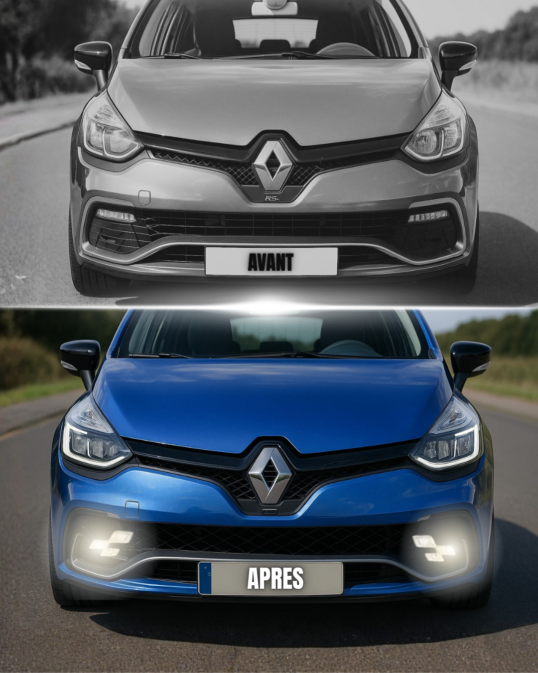 Adaptateurs Antibrouillard RS Vision LED Clio 4 – Kit Plug & Play, Look Sportif