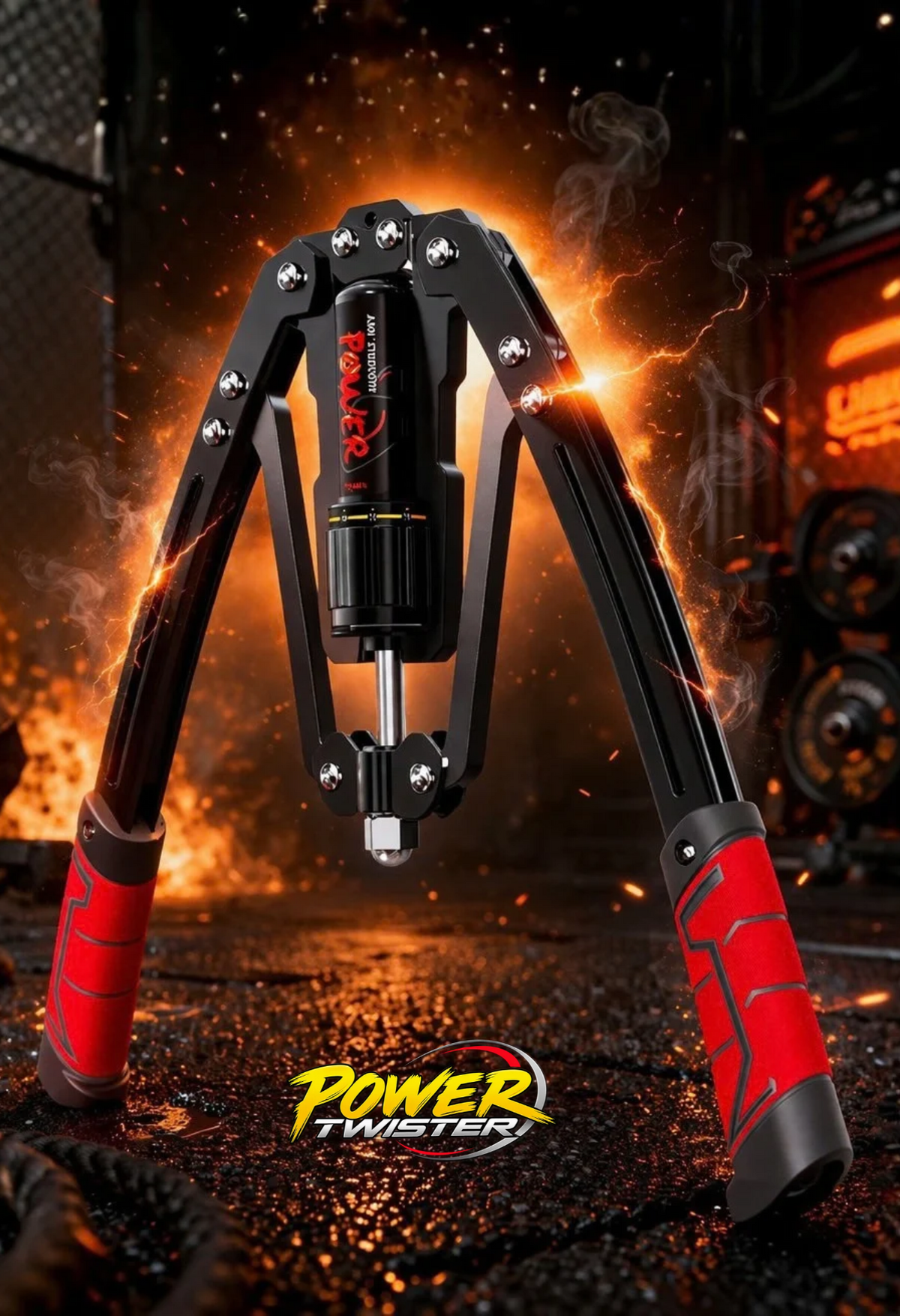 Power twister hidráulico vermelho, aparelho para braços e peito regulável de 10 a 200 kg