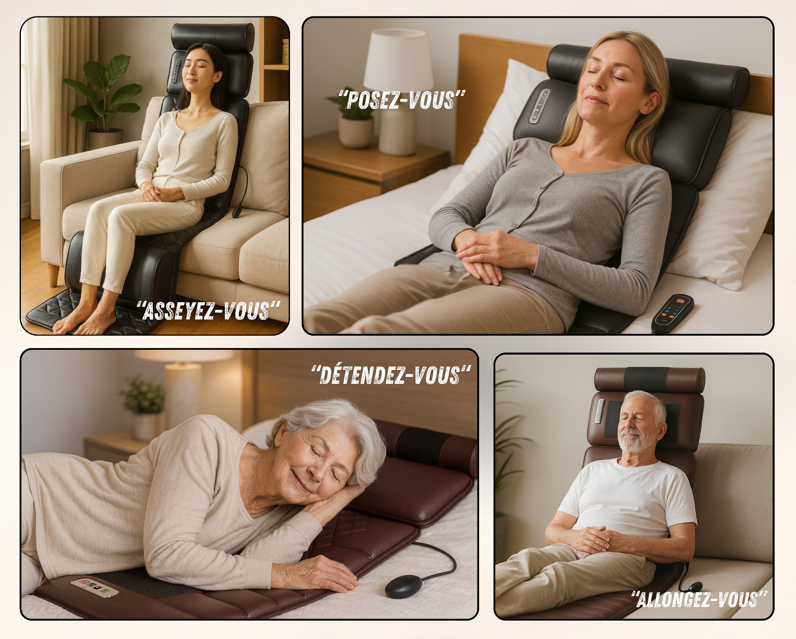 Matelas de Massage Électrique – Chaleur, Vibration & Relaxation Corps Complet