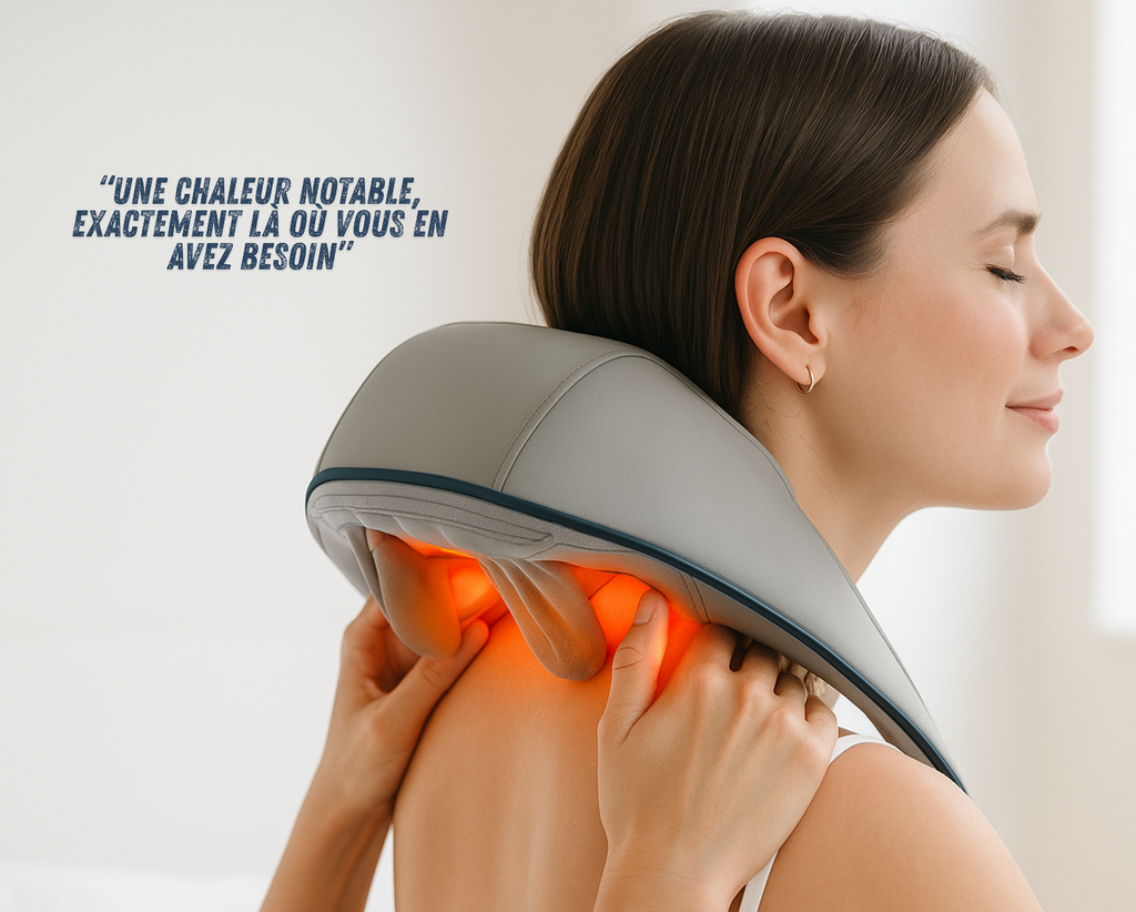 Appareil de Massage Cervical – Shiatsu Chauffant – Anti Migraine & Tensions