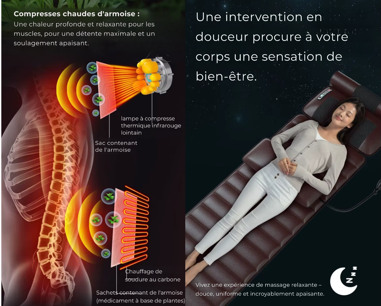 Matelas de Massage Électrique – Chaleur, Vibration & Relaxation Corps Complet