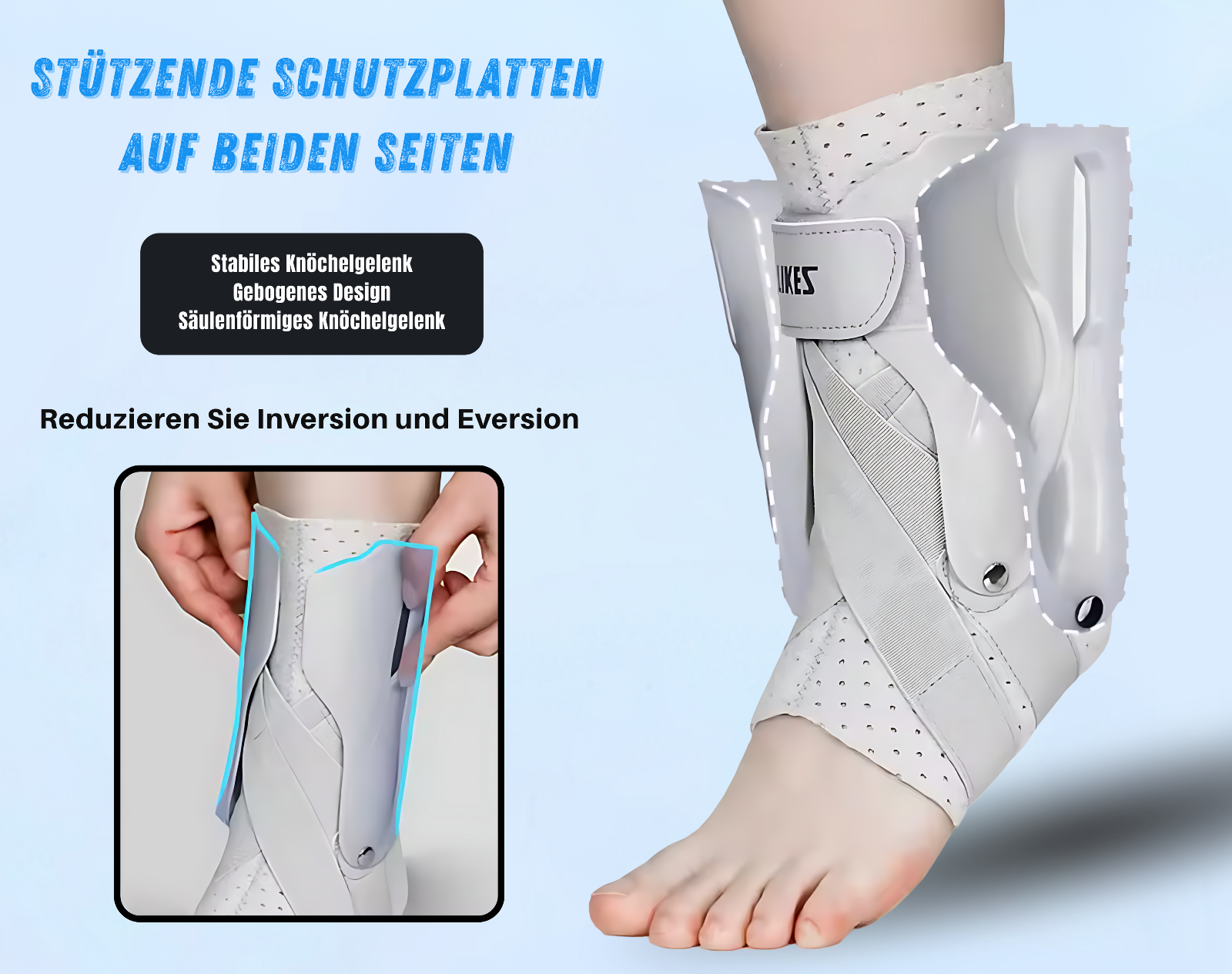 NEENCA Knöchelbandage Stabilisator Schmerzfrei bei Verstauchung & Sport