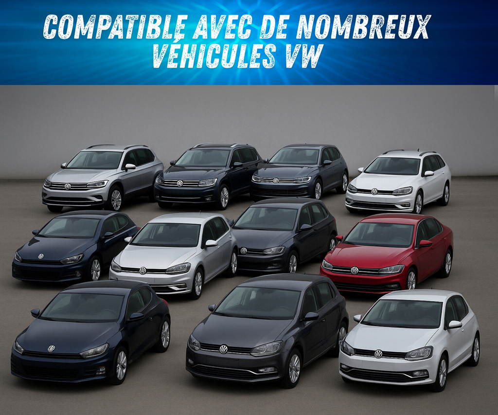 Caméra de Recul VW Flip AHD 1080P Logo 170° Compatible Golf 6 7 8 Passat Polo