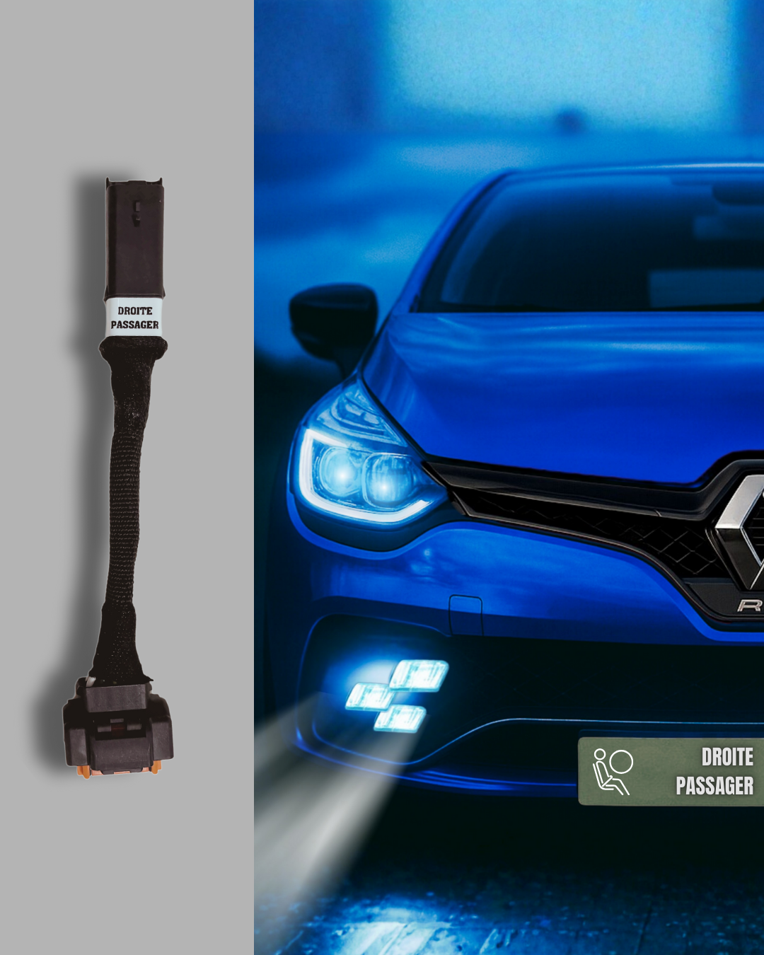 Adaptateurs Antibrouillard RS Vision LED Clio 4 – Kit Plug & Play, Look Sportif