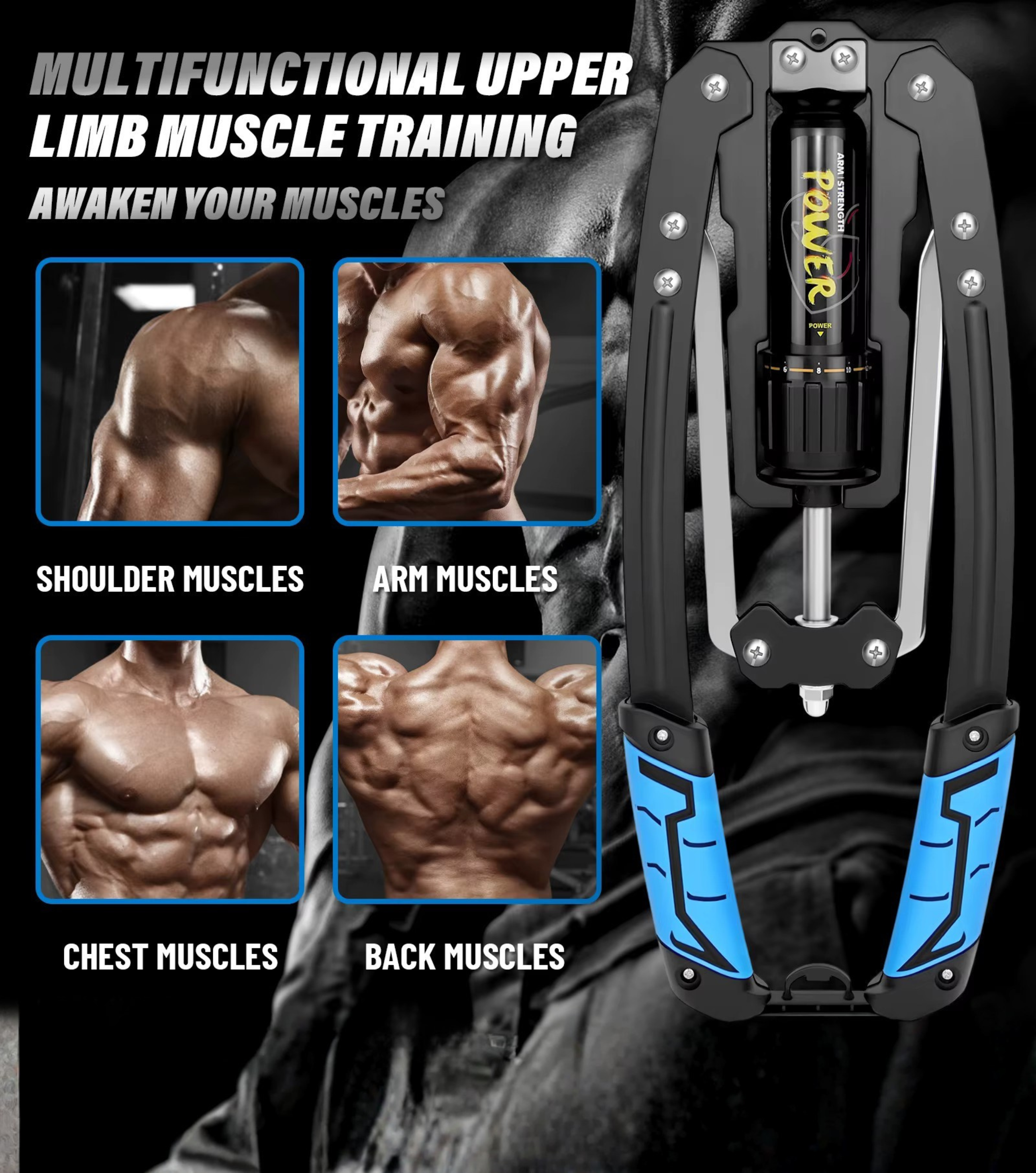 Appareil Musculation Bras Hydraulique 10-200kg | Pectoraux, Épaules & Force Maison