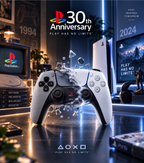 PS5 Controller Shell 30th Anniversary – Full DualSense Mod Kit, Retro Gray PS1 Style | Shells, Buttons & Sticks