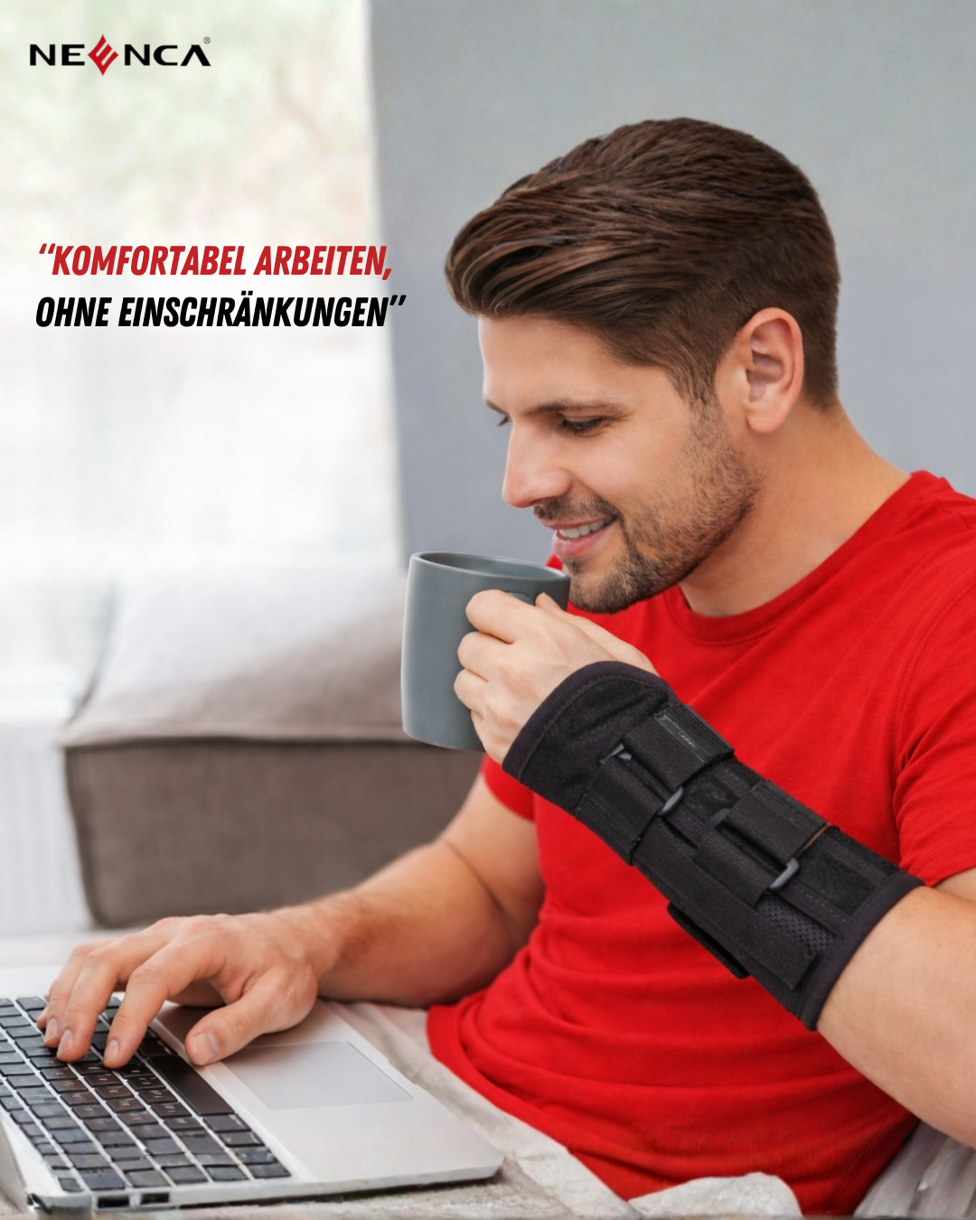 Attelle de poignet NEENCA – Orthèse avec attelle rigide pour canal carpien et arthrite