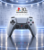 PS5 Controller Shell 30th Anniversary – Full DualSense Mod Kit, Retro Gray PS1 Style | Shells, Buttons & Sticks