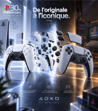 PS5 Controller Shell 30th Anniversary – Full DualSense Mod Kit, Retro Gray PS1 Style | Shells, Buttons & Sticks