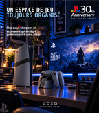 Chargeur Manette PS5 30th Anniversary – Station de Charge Double DualSense, Témoin LED & Halo Tactile | Gris Rétro PS1