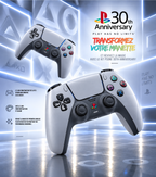 PS5 Controller Shell 30th Anniversary – Full DualSense Mod Kit, Retro Gray PS1 Style | Shells, Buttons & Sticks