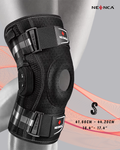 NEENCA Genouillère avec charnières articulées – maintien stable pour douleurs de la rotule, des tendons et du ménisque