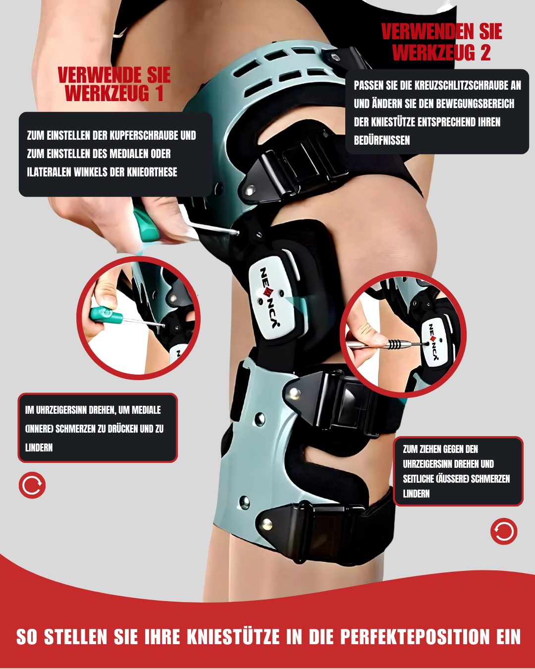 Marchez sans appréhension, même dans les escaliers – Genouillère NEENCA OA pour douleur interne du genou