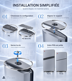 Montage du support vertical PS5 en quatre étapes, platines PS5 et PS5 Slim / Pro
