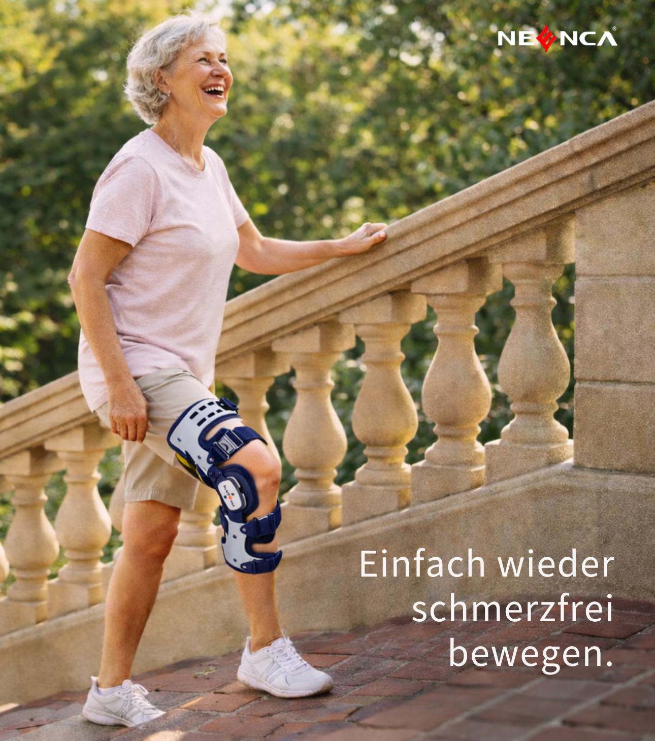 Genouillère NEENCA Arthrose – Orthèse de Décharge Unilatérale Gauche/Droite, Taille Unique
