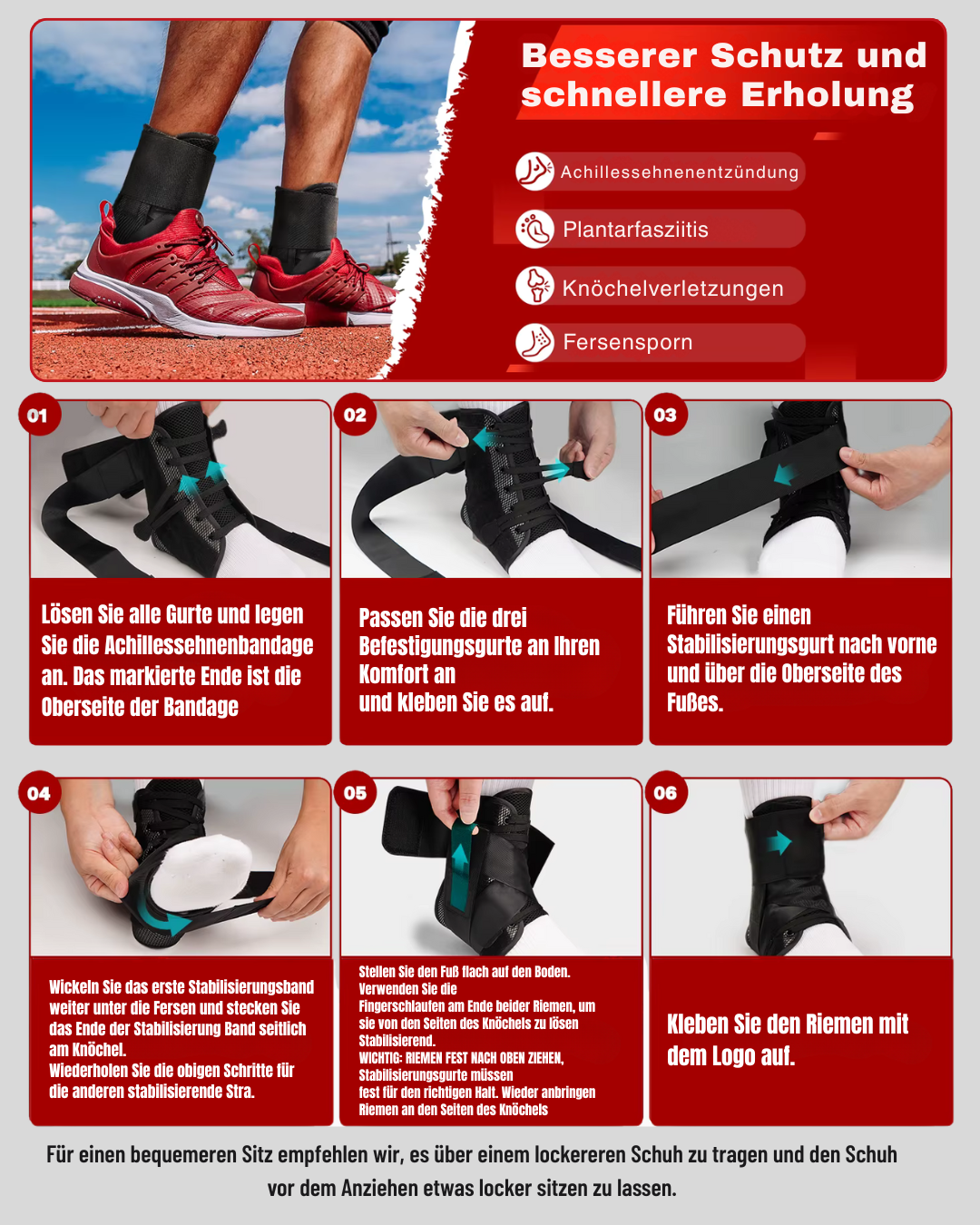 Support de cheville NEENCA – Maintien ajustable, stabilité renforcée & confort respirant pour sport et quotidien