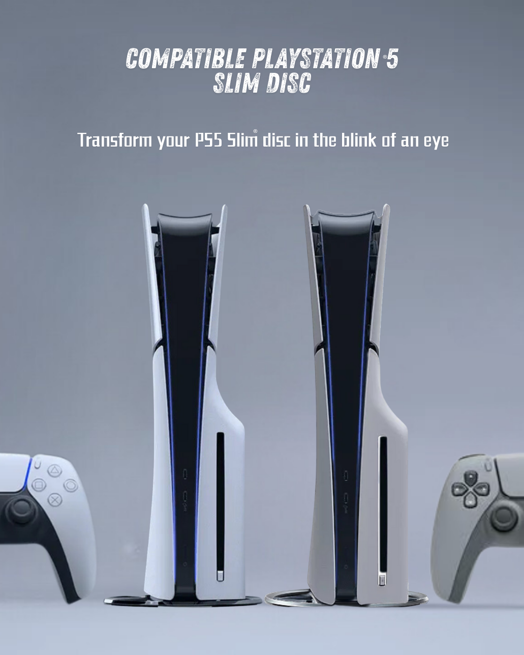 Faceplate PS5 (Façade / Coque) Rétro Gris – Style 30th Anniversary, Compatible PS5 Standard, Slim & Pro