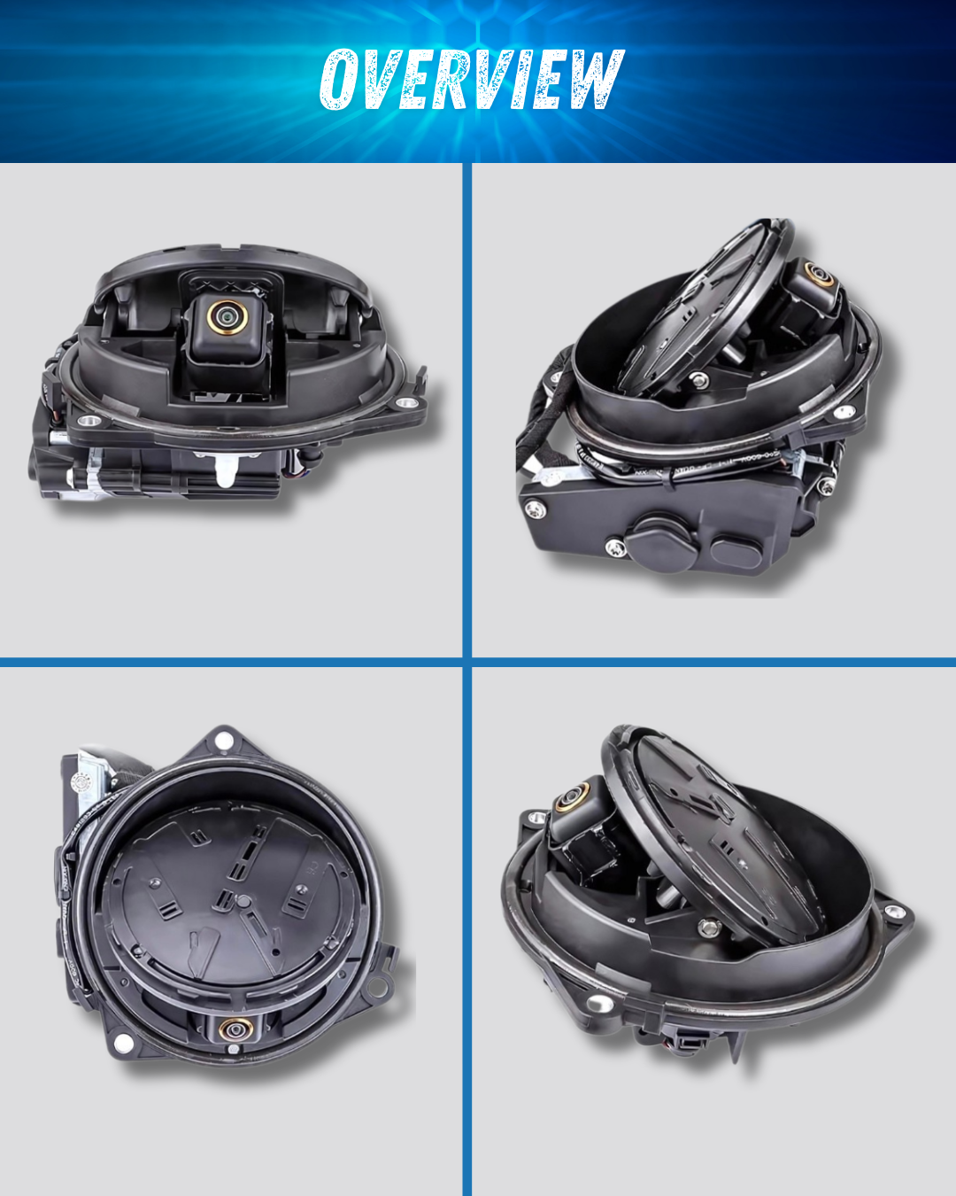 Caméra de Recul VW Flip AHD 1080P Logo 170° Compatible Golf 6 7 8 Passat Polo