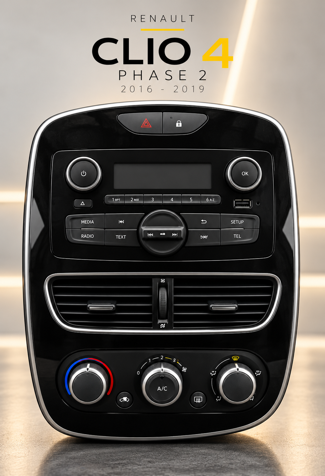 Auto-rádio CarPlay Clio 4 – CarPlay e Android Auto sem fios, GPS | Renault Clio 4 fase 1 e 2 (2012-2019)