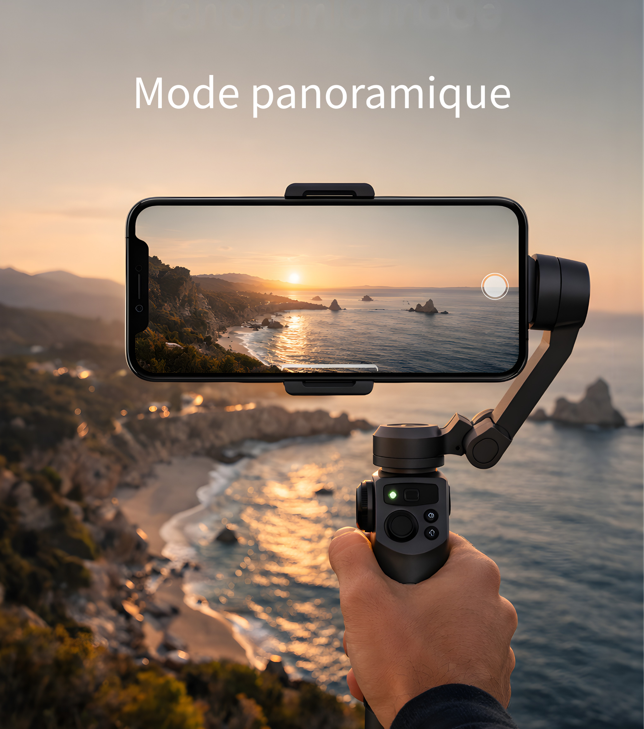 Stabilisateur Smartphone 3 Axes avec Perche Télescopique – Gimbal Vidéo Vlog TikTok