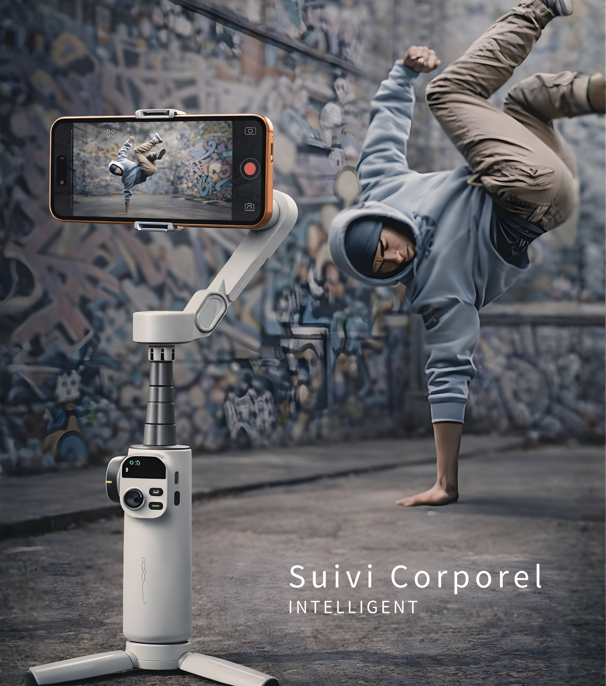 Stabilisateur Smartphone 3 Axes avec Perche Télescopique – Gimbal Vidéo Vlog TikTok