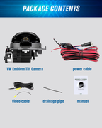 Caméra de Recul VW Flip AHD 1080P Logo 170° Compatible Golf 6 7 8 Passat Polo