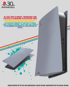 Faceplate PS5 (Façade / Coque) Rétro Gris – Style 30th Anniversary, Compatible PS5 Standard, Slim & Pro