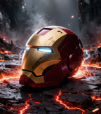Casque Iron Man MK5 1:1 Motorisé – Masque Cosplay Marvel avec LED, Commandes Vocales et Ouverture Automatique