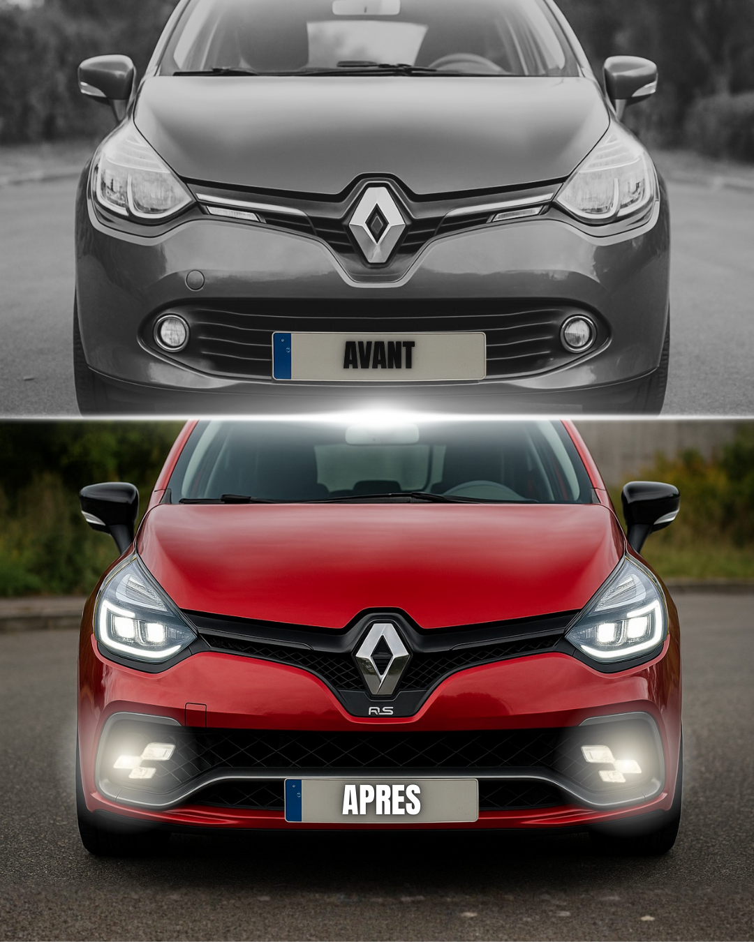 Adaptateur LED Pure Vision Clio 4 / RS – Plug & Play + Réglage Hauteur Phare