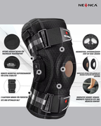 NEENCA Genouillère avec charnières articulées – maintien stable pour douleurs de la rotule, des tendons et du ménisque
